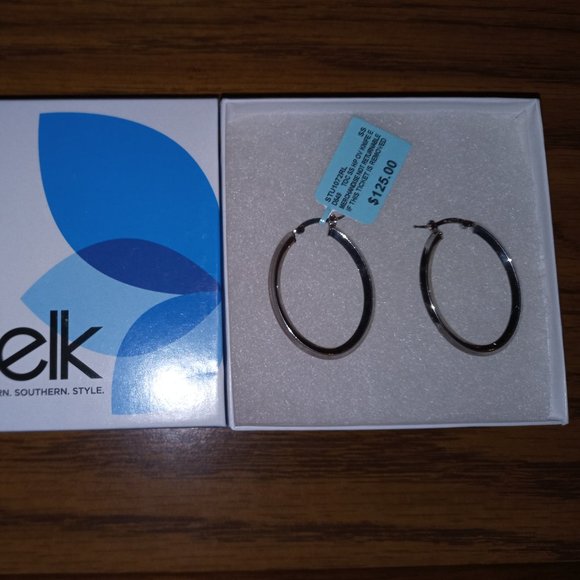 *Price Drop* Belk & Co. Sterling Silver Hoop Earrings - Picture 1 of 2